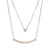 callura Women's Necklaces Gold - Crystal & Rose Goldtone Layered Pendant Necklace