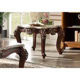 Astoria Grand Sturgill Square Marble End Table Wood/Marble Look in Brown, Size 24.0 H x 30.0 W x 30.0 D in | Wayfair