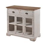 StyleCraft Cabinets Antique - White & Natural Distressed Two-Drawer Cabinet