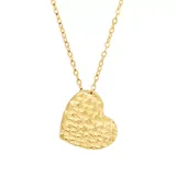 Belk & Co 10K Yellow Gold Heart Necklace, 17 In