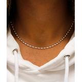 Chamonix Women's Necklaces - Sterling Silver Rice Bead Chain Necklace
