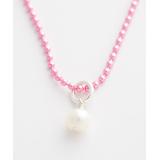 Five Little Birds Girls' Necklaces - Cultured Pearl & Pink Sterling Silver Pendant Necklace
