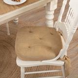August Grove® Burlap Natural Indoor Chair Pad Cushion Cotton Blend in Brown, Size 3.0 H x 14.0 W x 14.0 D in | Wayfair