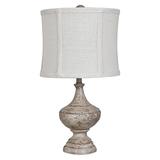 Post Finials 19 1/2" High Antique White Accent Table Lamp