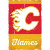 Calgary Flames 22'' x 34'' Retro Logo Poster