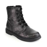 Jelly Beans Girls' Casual boots PEWTER - Pewter Aubin Lace-Up Boot - Girls