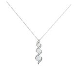 Enduring Jewels Women's Necklaces silver/white/white - Lab-Created White Opal & Lab-Created White Topaz Journey Pendant Necklace
