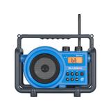 Sangean Camp & Hike AM/FM/Bluetooth/Aux-in Ultra Rugged Rechargable Digital Tuning Radio Blue Small