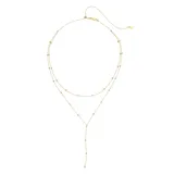 "14k Gold Double Strand Bead Station Choker Necklace, Women's, Size: 17"", Yellow"