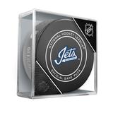 Winnipeg Jets Unsigned InGlasCo Alternate Wordmark Official Game Puck