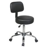 Symple Stuff Hathcock Vinyl Seat & Back Chrome Finish Drafting Chair Metal/Fabric, Size 39.25 H x 23.0 W x 24.0 D in | Wayfair