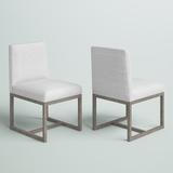 Mercury Row® Maskell Side Chair Wood/Upholstered/Fabric in Gray, Size 34.0 H x 20.0 W x 25.0 D in | Wayfair C927E86E0E3E4A92ADD7401FB495C9FE