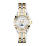 "Women's Bulova Silver/Gold Michigan Wolverines Classic Two-Tone Round Watch"