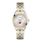Women's Bulova Silver/Gold Wisconsin Badgers Classic Two-Tone Round Watch
