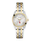 Women's Bulova Silver/Gold USC Trojans Classic Two-Tone Round Watch