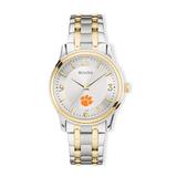Bulova Silver/Gold Clemson Tigers Classic Two-Tone Round Watch