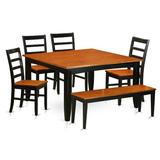 August Grove® Pilning 6 - Piece Extendable Solid Wood Dining Set Wood in Brown, Size 30.0 H in | Wayfair 6CB9EB94FF6944858DD8098A04E701BE