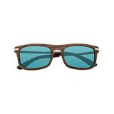 EARTH wood sunglasses Men's Sunglasses Brown - Brown & Blue Queensland Wood Polarized Sunglasses