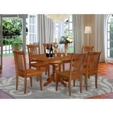 Alcott Hill® Spurling 6 - Person Butterfly Leaf Rubberwood Solid Wood Dining Set Wood in Brown, Size 30.0 H in | Wayfair