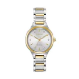 Citizen Eco-Drive Women's Diamond Accent Two Tone Stainless Steel Watch - FE2104-50A, Size: Small, Multicolor