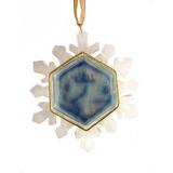 The Holiday Aisle® Crystal Elegance Winter Scene Snowflake Christmas Ornament Plastic in Blue, Size 3.5 H x 3.25 W x 0.5 D in | Wayfair