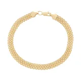 "14k Gold Bismark Chain Bracelet, Women's, Size: 8"", Yellow"
