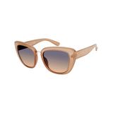 Tahari Women's Sunglasses NUDE - Clear Beige Oversize Cat-Eye Sunglasses
