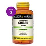 Mason Natural Vitamins & Supplements - 60-Ct. Ginger 500-mg Caplets - Set of 3