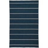 Birch Lane™ Mccarroll Striped Handwoven Wool Blue/Ivory Area Rug Wool in White, Size 120.0 W x 0.25 D in | Wayfair 4119D72E16B64FB8AD24E0257ABD0D89