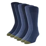 Men's GOLDTOE 6-pack Stanton Crew Socks, Size: 6-12, Blue