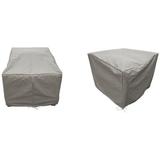 Wade Logan® Ayomikun Protective Water Resistant Patio Furniture Set Cover Plastic in Brown, Size 30.0 H x 34.0 W x 34.0 D in | Wayfair
