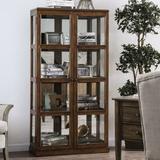 Charlton Home® Lechner Curio Cabinet Wood/Glass in Brown, Size 67.0 H x 13.75 W x 35.0 D in | Wayfair E82D8825AB7F4C0E95CDB1D2236F124E