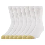 Men's GOLDTOE 6-Pack Harrington Crew Socks, Size: 6-12, White