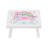 Personal Creations Step Stools - White Unicorn Best Buddies Critter Personalized Step Stool