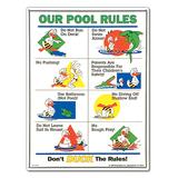 Poolmaster Inflatable Pool Equipment - 'Our Pool Rules' Duck Animation Sign