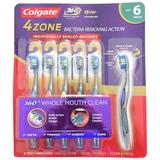 "Colgate 360 Advanced 4 Zone Toothbrushes - Soft, 6 Pack"