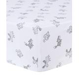 Trend Lab Crib Sheets Gray - White & Gray Forest Animals Fitted Crib Sheet