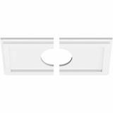 Ekena Millwork Rectangle Architectural Grade PVC Contemporary Ceiling Medallion, Size 8.0 H x 16.0 W x 1.0 D in | Wayfair CMP16X8RE2-04000