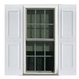Perfect Shutters, inc. Premier Raised Exterior Shutters Pair in Gray, Size 39.0 H x 15.0 W x 0.875 D in | Wayfair IR521539049