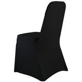 The Party Aisle™ Spandex Banquet Water Resistant Patio Chair Cover in Black, Size 31.5 H x 20.0 W x 20.0 D in | Wayfair