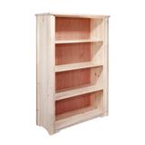 Loon Peak® Abella 63" H x 44" W Solid Wood Standard Bookcase Wood in Brown, Size 63.0 H x 44.0 W x 17.0 D in | Wayfair