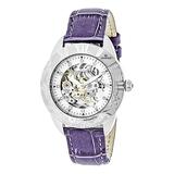 Empress Women's Watches Silver/White - Silvertone & Lavender Mother-of-Pearl Godiva Leather-Strap Watch