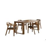 Mercury Row® Franke 5 Piece Drop Leaf Solid Wood Dining Set Wood/Upholstered Chairs in Brown, Size 30.5 H in | Wayfair