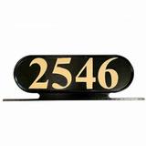 Addresses of Distinction Williamsburg 1-Line Mailbox Sign Metal, Size 3.5 H x 11.0 W x 0.5 D in | Wayfair Address Plate_Style 8