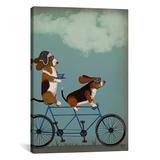 iCanvas Canvases Multi - Fab Funky Basset Hound Tandem Wrapped Canvas