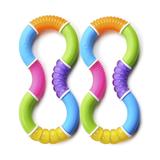 Munchkin Teethers - Rainbow Twisty Figure-Eight Teether Toy - Set of Two