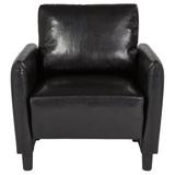 Side Chair - Ebern Designs Stellert 81.28Cm Wide Side Chair Faux Leather/Plastic in Black, Size 35.0 H x 32.0 W x 31.5 D in | Wayfair