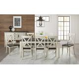 Birch Lane™ Colette Butterfly Leaf Acacia Solid Wood Dining Set Wood in White/Black | Wayfair 8A32AAF9B19A4587BE05752EE4AA6F7B