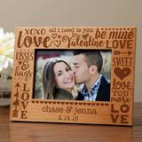 Winston Porter Shallenor Sweet Love Personalized Picture Frame Wood in Brown, Size 6.75 H x 8.75 W x 0.5 D in | Wayfair