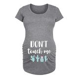 Bloom Maternity Women's Tee Shirts ATHLETIC - Athletic Heather 'Don't Touch Me' Maternity Scoop Neck Tee
